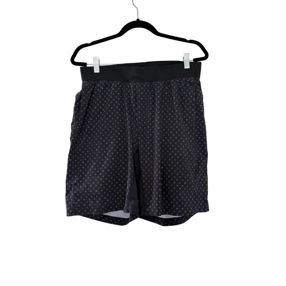 Lululemon T.H.E. Short *Luxtreme Liner 9" in Cross Me Split Pea Naval Blue sz L